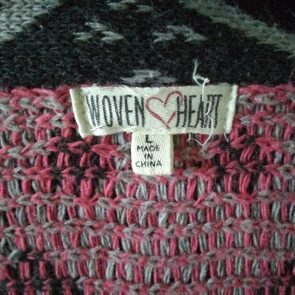Woven Heart Cardigan Sweater - Picture 3 of 4